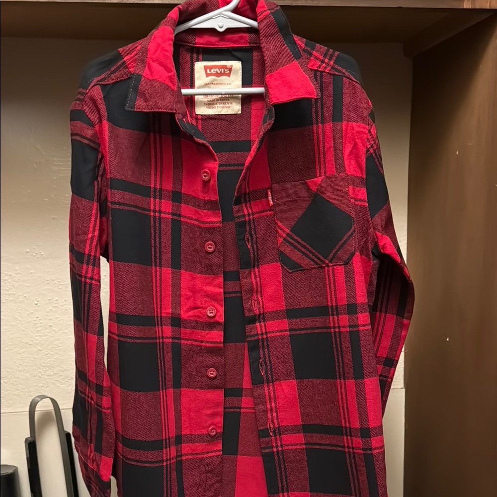Levi's Kids Red Plaid Shirt